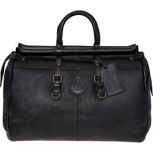 Czarna skórzana torba