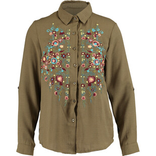 Zielona koszula w kwiaty