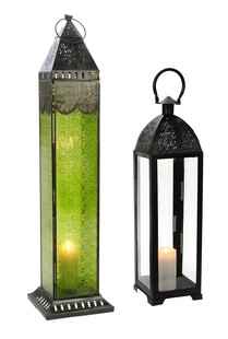 Zielony i czarny lampion
