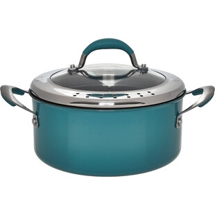 Turkusowy garnek z przykrywką