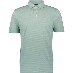 Koszula polo w zielono-białe prążki