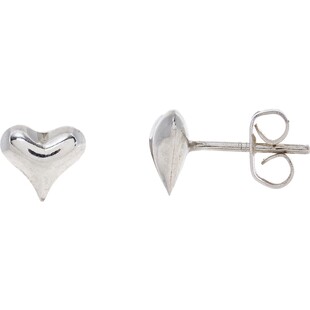 Srebrne kolczyki w kształcie serca