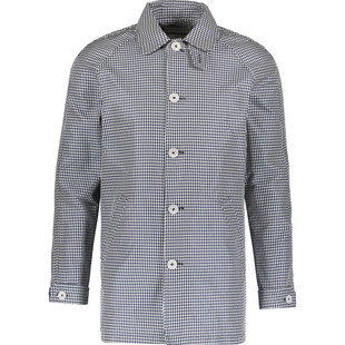 Płaszcz w czarno-białą kratę