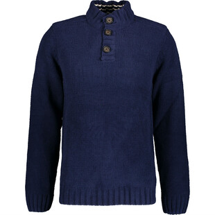 Granatowy sweter z guzikami