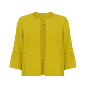 Musztardowy krótki żakiet