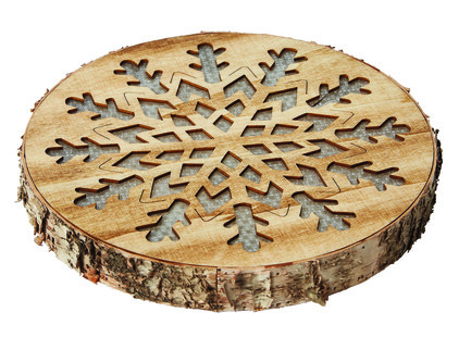 Drewniana lampka LED