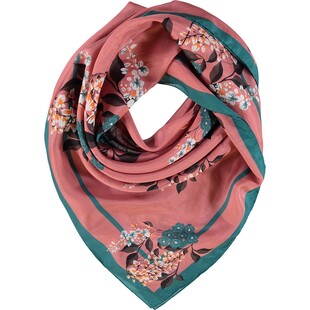 Rozowy szal w kwiaty