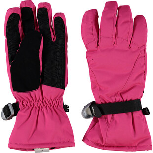 Różowe rękawice narciarskie