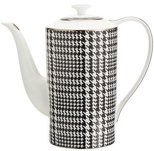 Dzbanek w czarno białą kratę