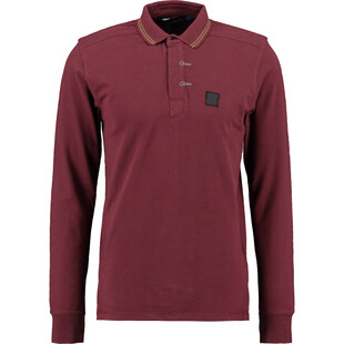 Bordowy top z długim rękawem