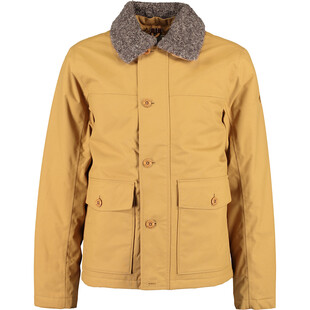 Musztardowa kurtka z kołnierzem