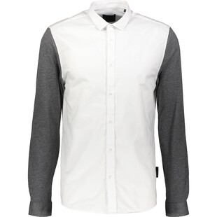 Biala koszulka z szarymi rekawami