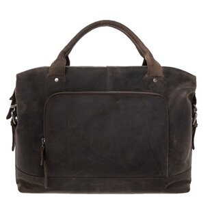 Czarna skórzana męska torba do ręki