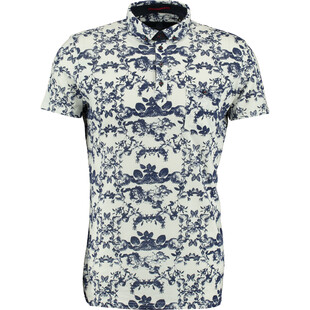 Wzorzysta koszula z krotkim rekawem