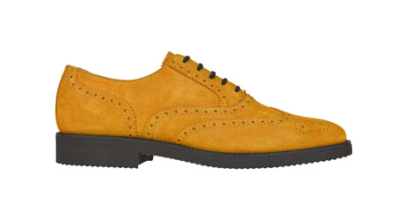Pomaranczowe Suede Brogues