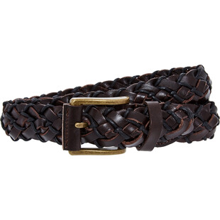 Brązowy pleciony pasek dla mężczyzn