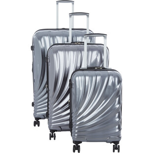 Set Of Three Silver Bolero Suitcases