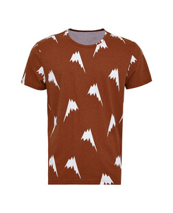 Pomaranczowy wzorzysty T-shirt