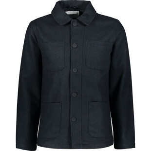 Granatowa wełniana kurtka