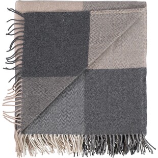 Welniany szalik w krate